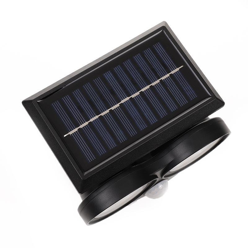 New cross-border solar wall-mounted floor plug dual-purpose lamp, led garden lighting lamp, dual-head outdoor lawn lamp pic 7