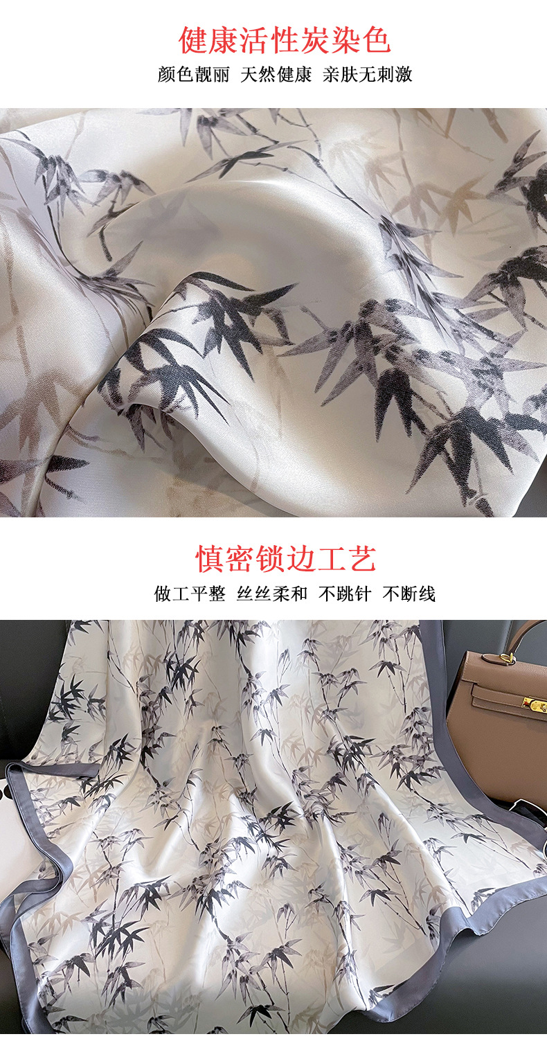 韩版印花时尚洋气丝巾女秋冬季薄款保暖围巾两用披肩御寒围脖纱巾详情4