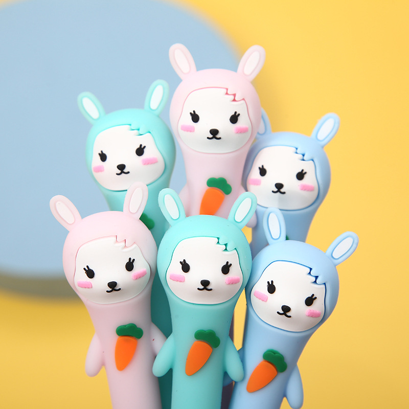 Korean version Zongfan silicone gel pen Rabbit Radish soft Silicone cartoon three-dimensional gel pen manufacturer customization pic 6