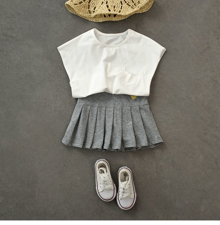 Niñas nuevo estilo versátil falda plisada pantalones vestido de verano para niños con pantalones de seguridad estilo fino falda de medio tamaño para niños pic 9