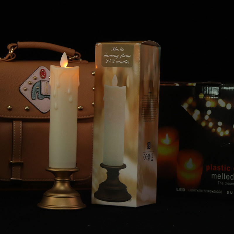 led Christmas creative gifts, plastic candlelight dinner, electronic candles, false flame offering Buddha lamps, simulated swinging candles pic 123