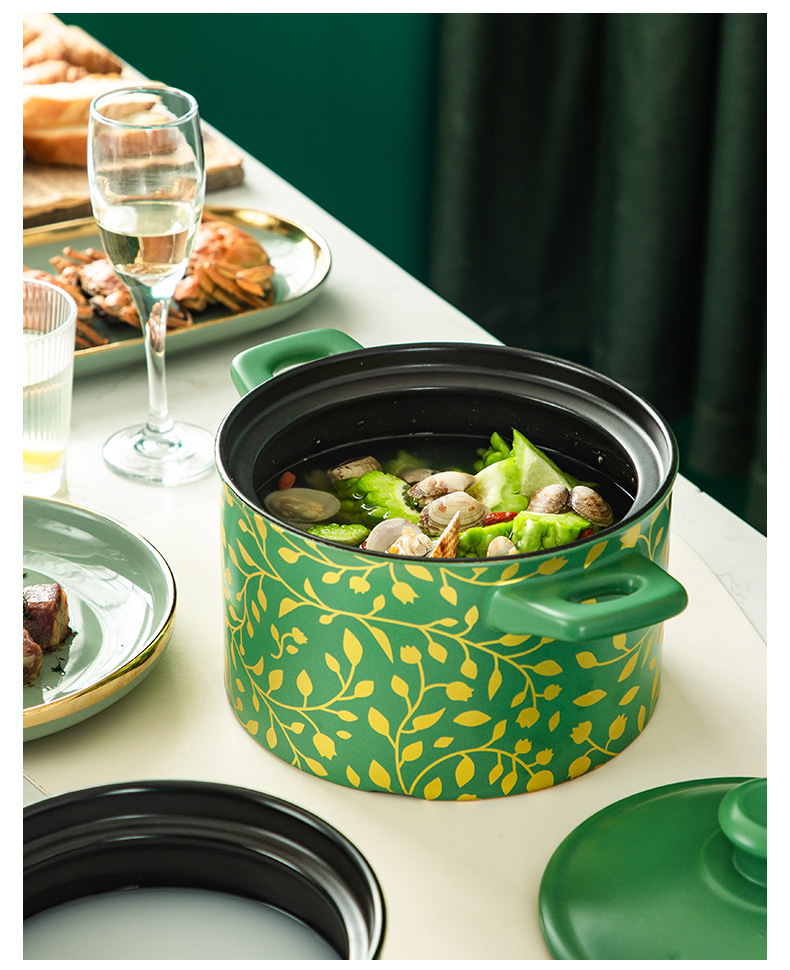 CNNB clay pot stew pot, household gas ceramic soup pot, small high-temperature resistant 煲仔饭 pot, stone pot for making soup, clay pot pic 18
