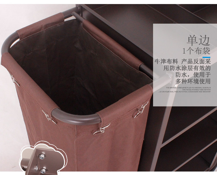 Customized single-sided room trolleys, hotel service trolleys, hotel room trolleys, cleaning work hand carts and linen trolleys pic 19