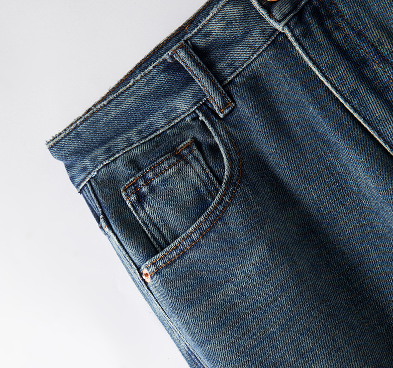 High-waisted straight-leg jeans for women, Spring 2023 new style, loose, slimming, drape, retro and nostalgic, floor-length wide-leg pants pic 26