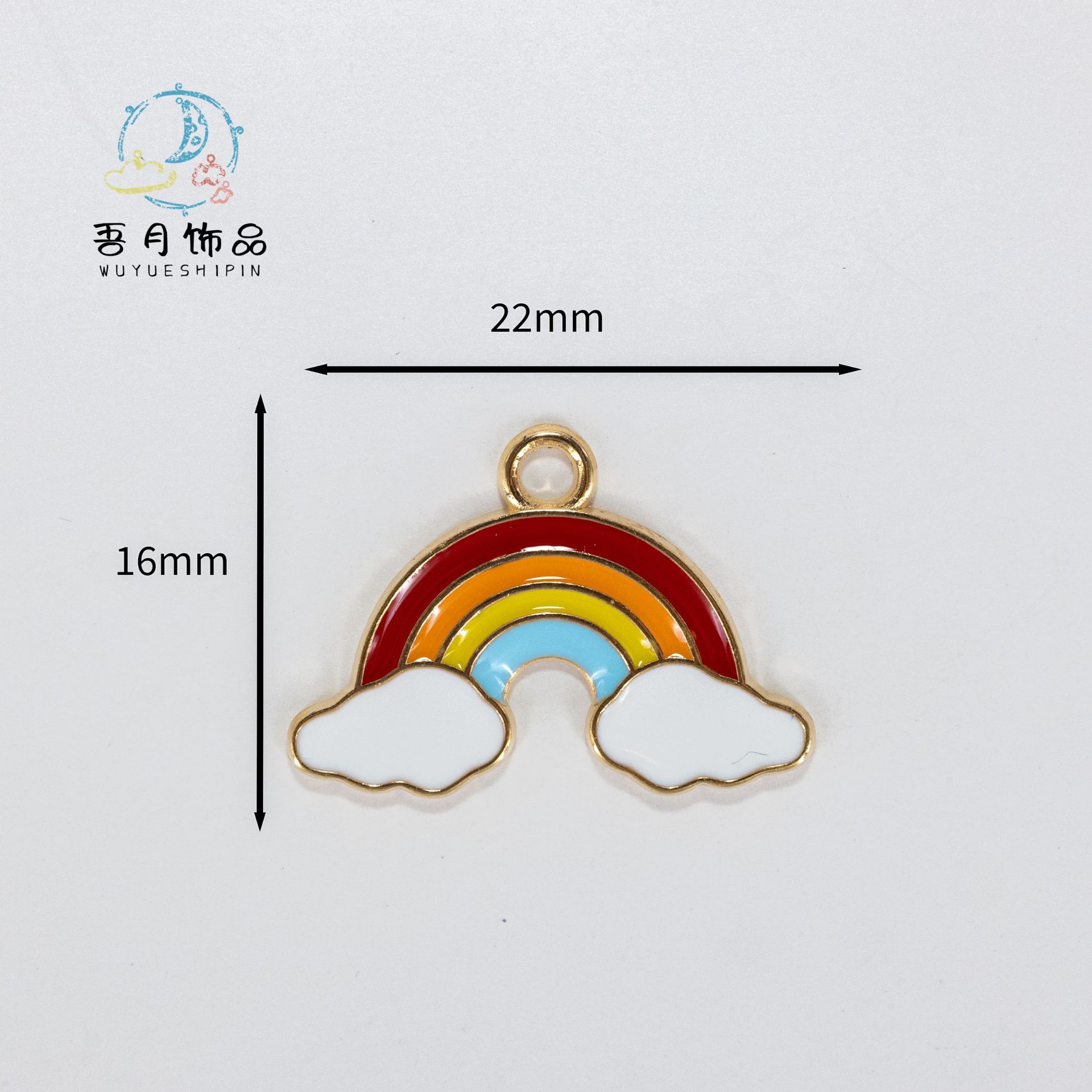 彩虹滴油合金饰品配件项链手链耳环耳饰手工diy材料义乌批发厂家详情17