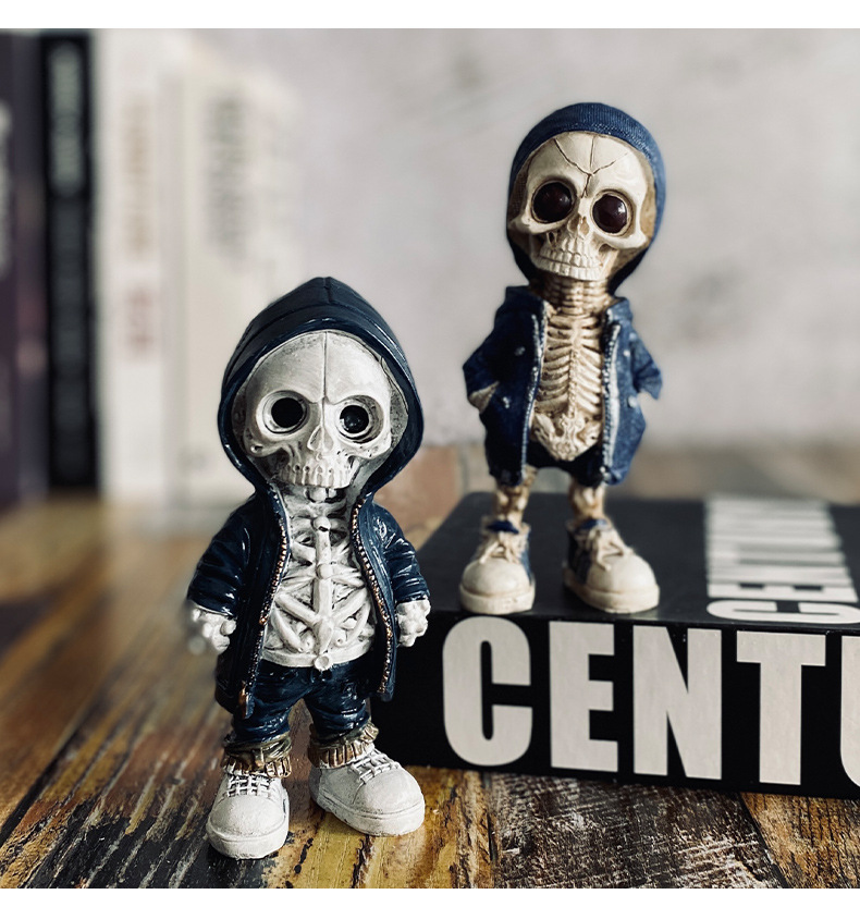 Amazon Halloween skull figurines, fashionable and creative figurines, Ghost Festival atmosphere scene decoration props wholesale pic 6