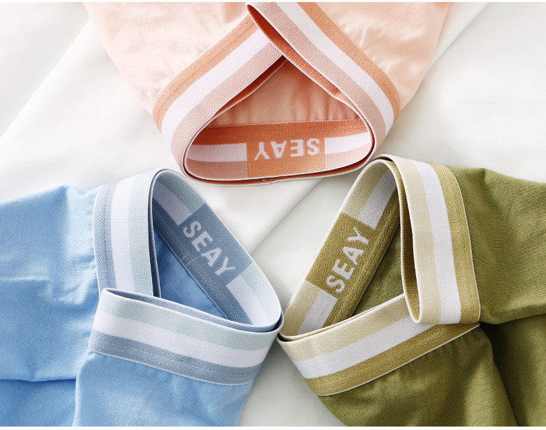 纯色棉内裤女士内裤修身平角裤简约透气女装平角裤详情12