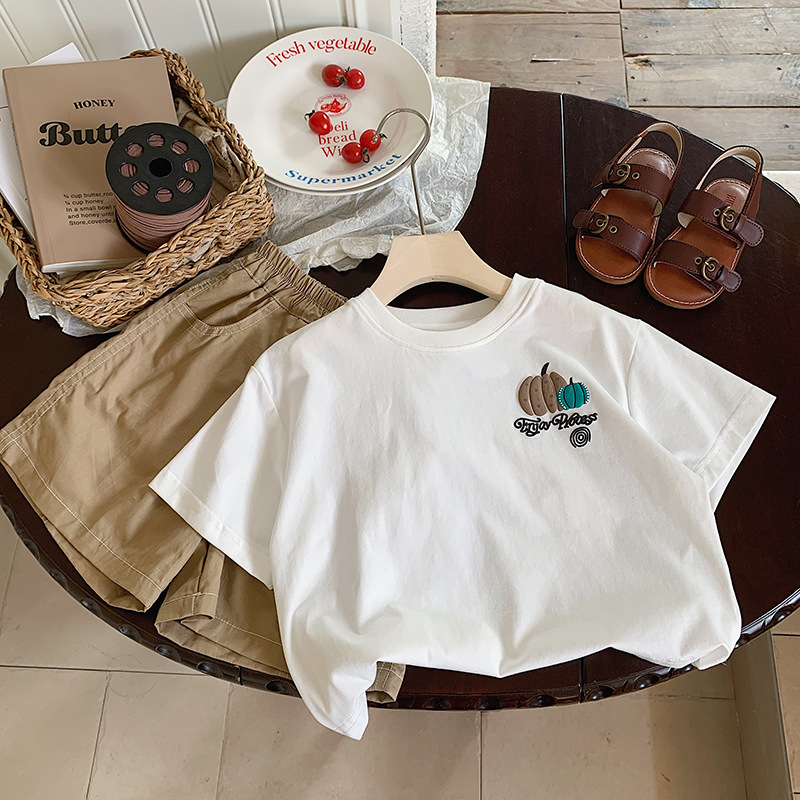 Niño camiseta verano 2024 nuevo niño niño korean versión algodón manga corta bebé dibujos animados lindo casual top pic 10