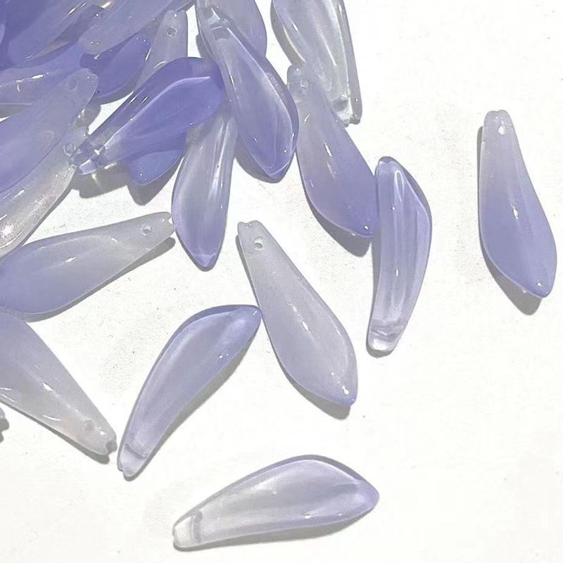 捷克琉璃兰花花瓣9*25mm珠子 DIY手工饰品古风发簪缠花配件材料 瓜子形状精致光泽手工珠子详情2