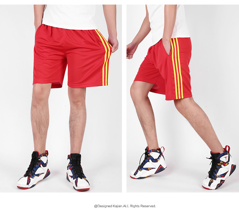 运动短裤男休闲健身锻炼跑步篮球裤有口袋训练五分裤沙滩裤足球裤详情14