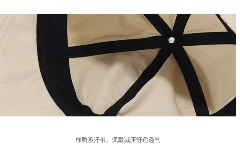 赵露思同款遮阳帽女多功能夏季百搭防晒鸭舌帽抽绳款速干渔夫帽子详情10