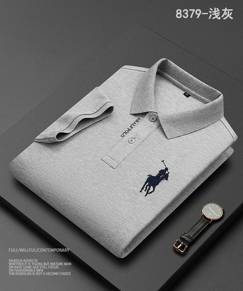 2024年时尚都市夏季短袖男士t恤基础大众型薄款翻领polo衫详情10