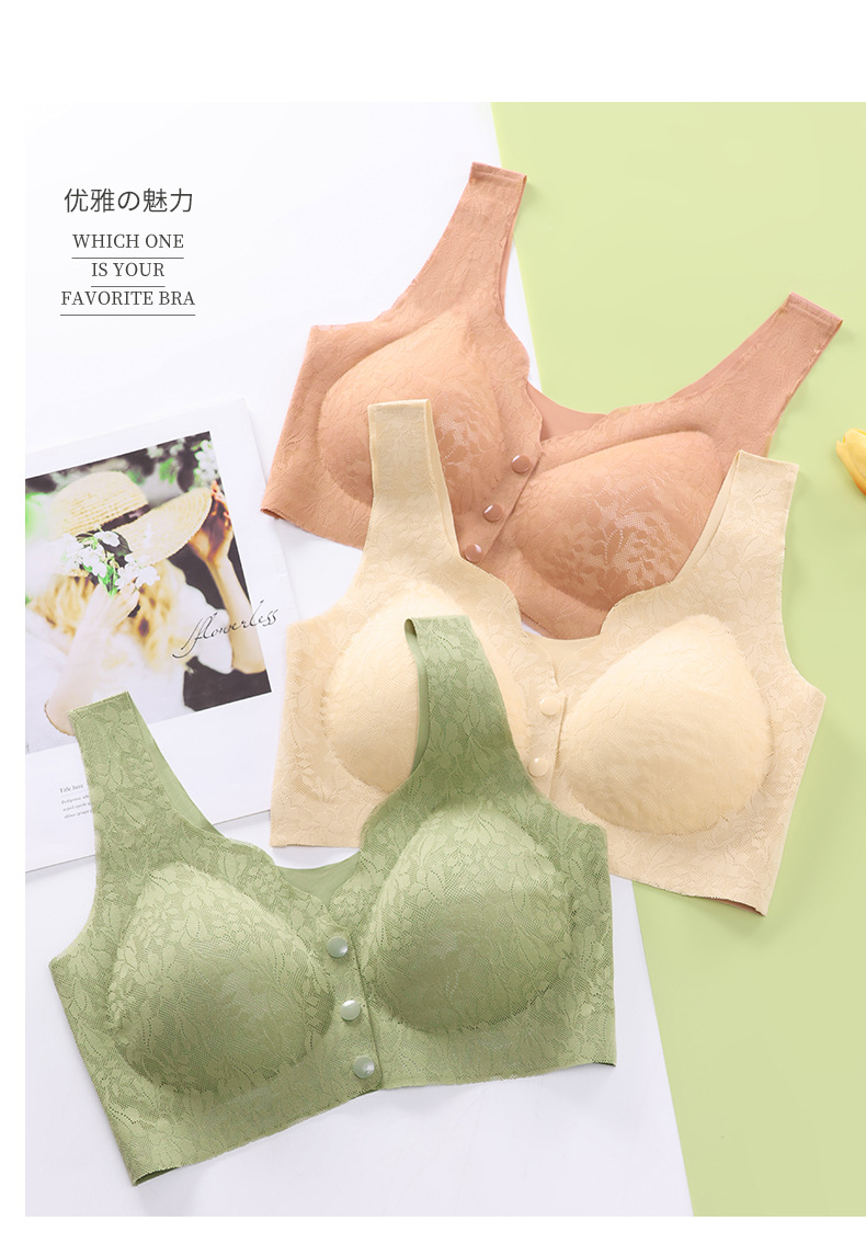 直播爆款妈妈款中老年前开扣内衣薄款夏季无钢圈文胸女式哺乳胸罩详情26
