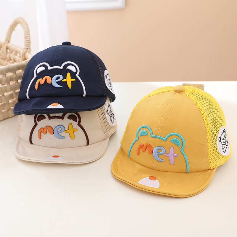 Sombrero de bebé verano slim duck tongue recién nacido bebé sombreado de verano chico sol niños protección solar malla gorro pic 4