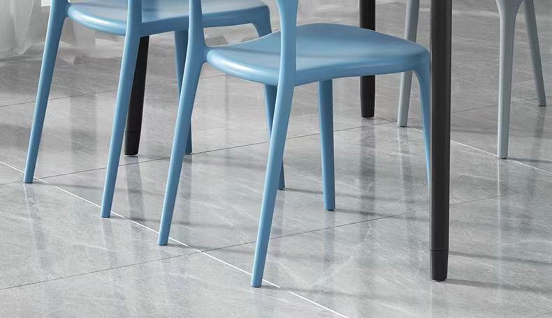 Plastic chairs, simple backrest stools, Nordic dining chairs, economical plastic chairs for adults at home, thickened horn-shaped chairs pic 2