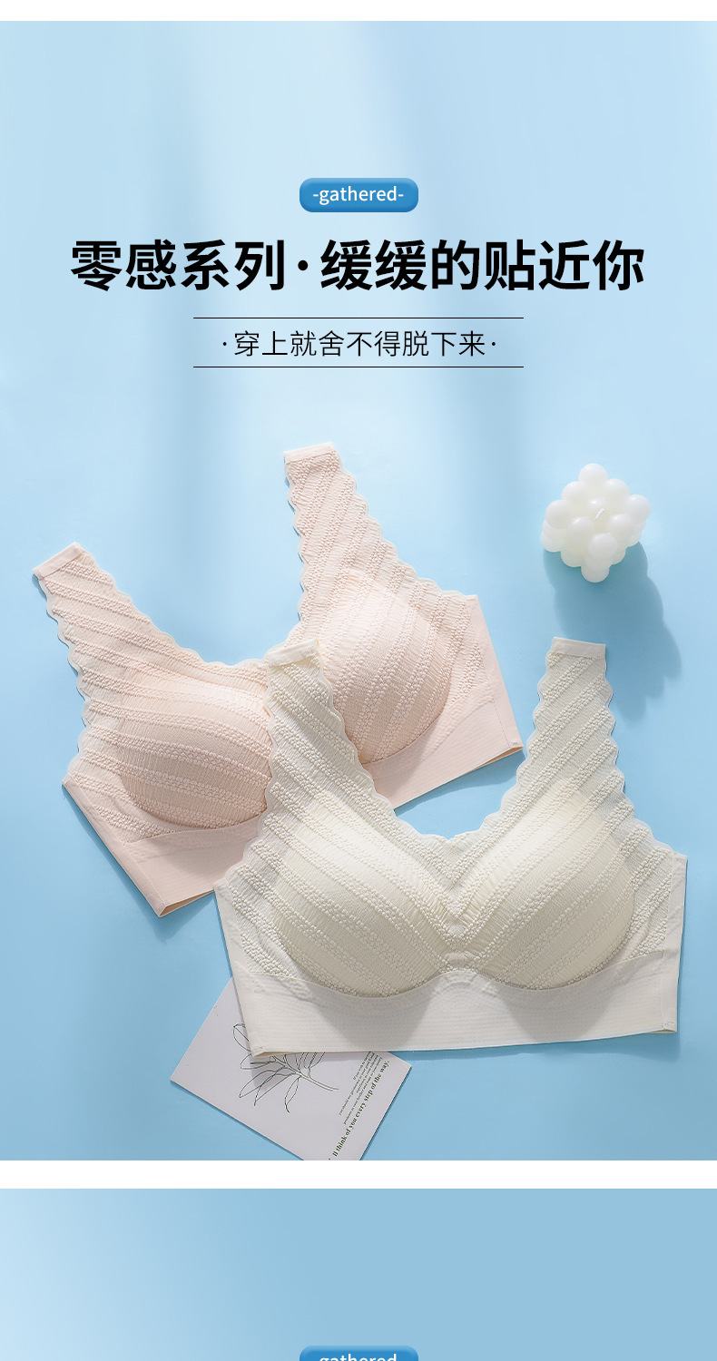 内衣女小胸聚拢大胸显小收副乳防下垂性感无痕美背胸罩无钢圈文胸详情36