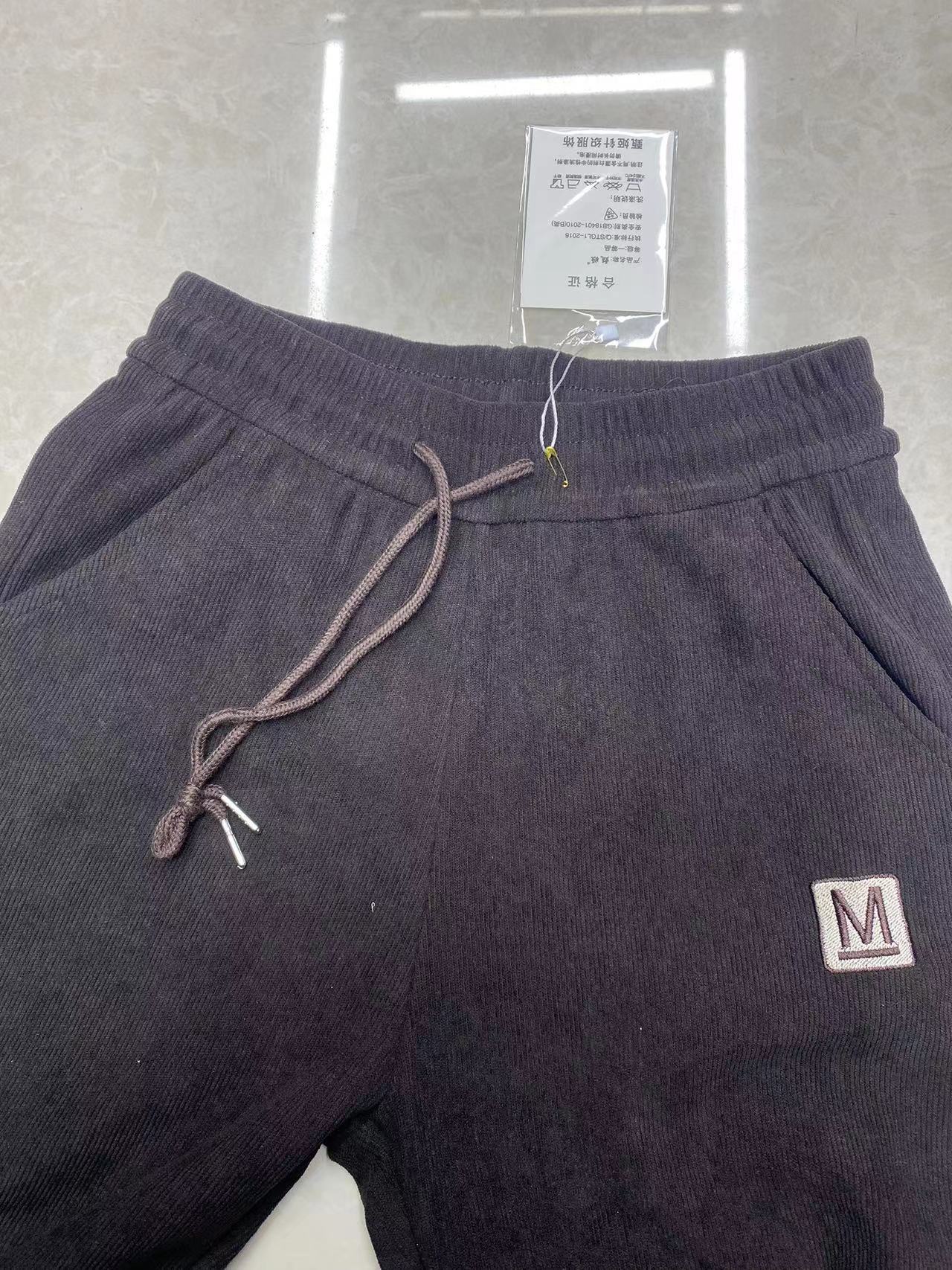 2022春季新款中老年女装木棉绒超细条打底裤妈妈装长裤女裤地摊详情6