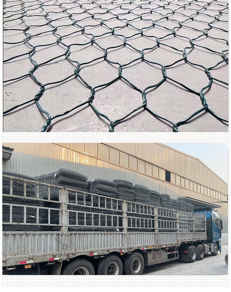 Wholesale of hexagonal gabion cages, galvanized lead wire cages, river flood control gabion boxes and Reno mattresses in stock pic 9