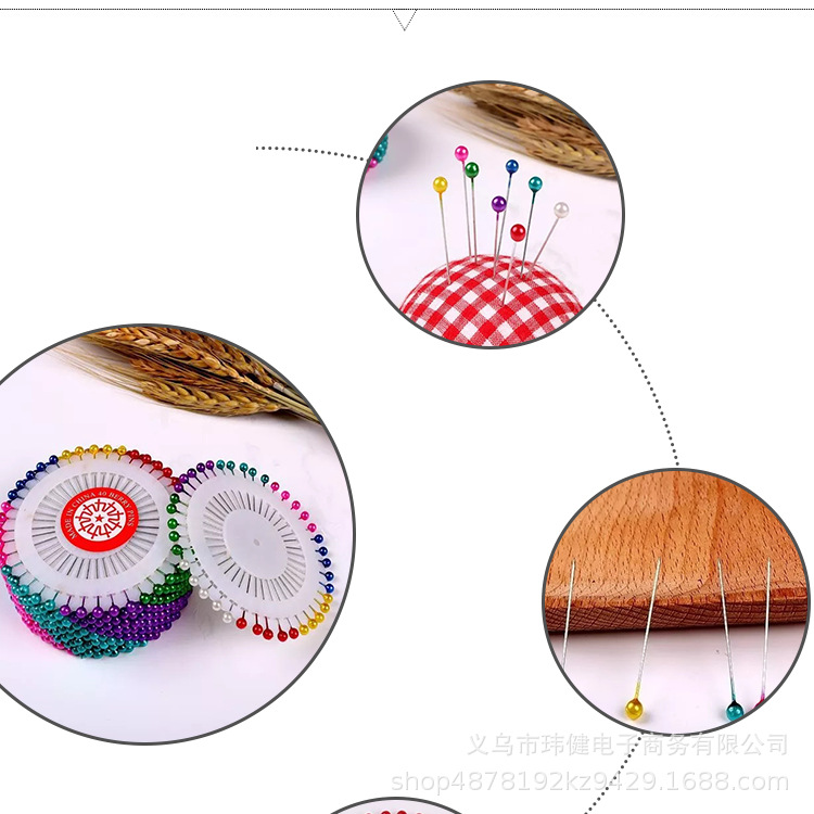 Colored pearlescent pins, positioning pins, pearlescent pins, plastic pins, DIY handmade fixed clothing accessory pins pic 4