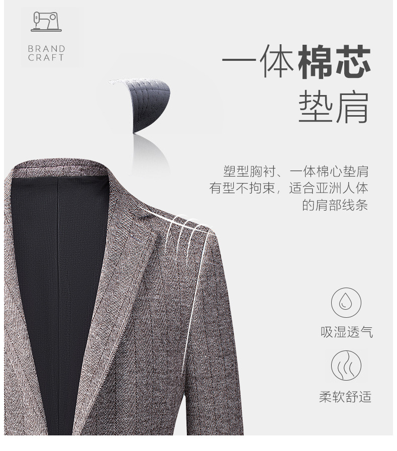 Laishibert autumn and winter knitted woolen woolen suits for young and middle-aged men, small suits for men, slim-fit woolen casual suits pic 31
