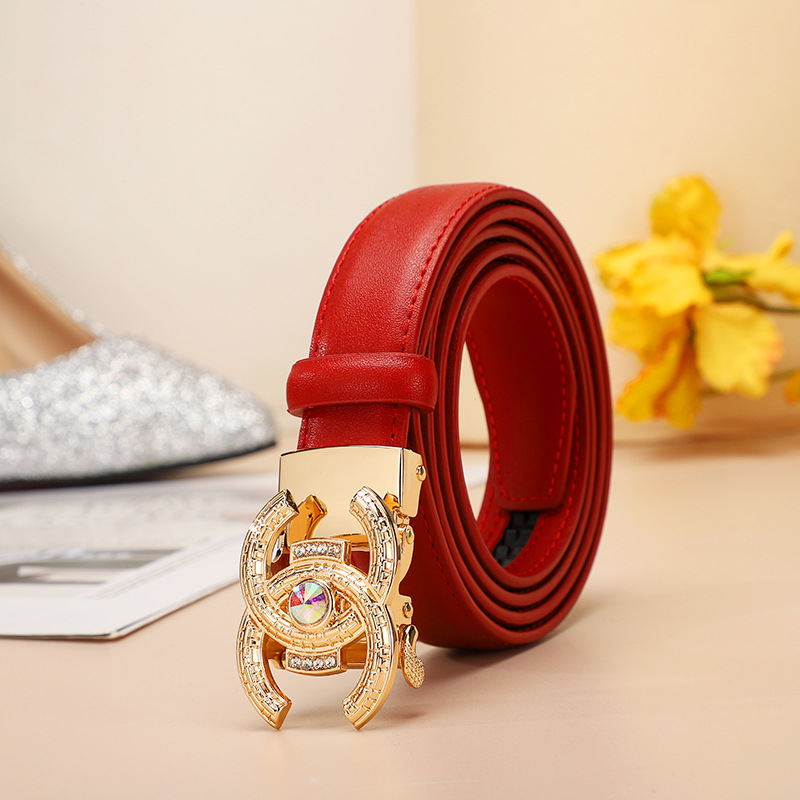 腰带 女士真皮双C经典自动高级感厂家直销装饰裤带皮带女生腰带女详情20