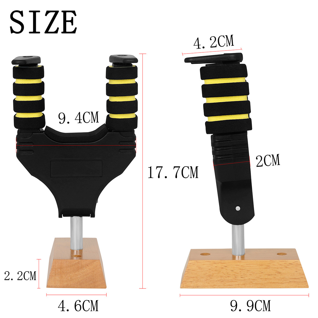 吉他短挂钩实木底座重力自动锁墙壁琴挂架尤克里里电木吉他展示架详情3
