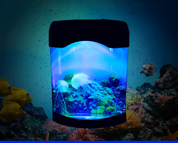 Jellyfish fish tank light led acrylic color-changing jellyfish landscape light mini aquarium creative gift wholesale for foreign trade pic 41