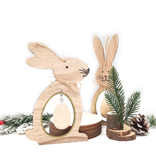 闪电定制微缩diy手工木制摆件挂饰复活圣诞节家居摆台木质工艺品详情15