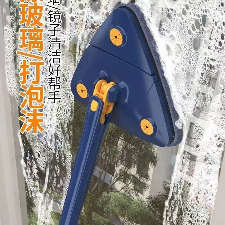 三角除尘万能旋转拧水拖把家用多功能天花板懒人清洁三角拖把详情8