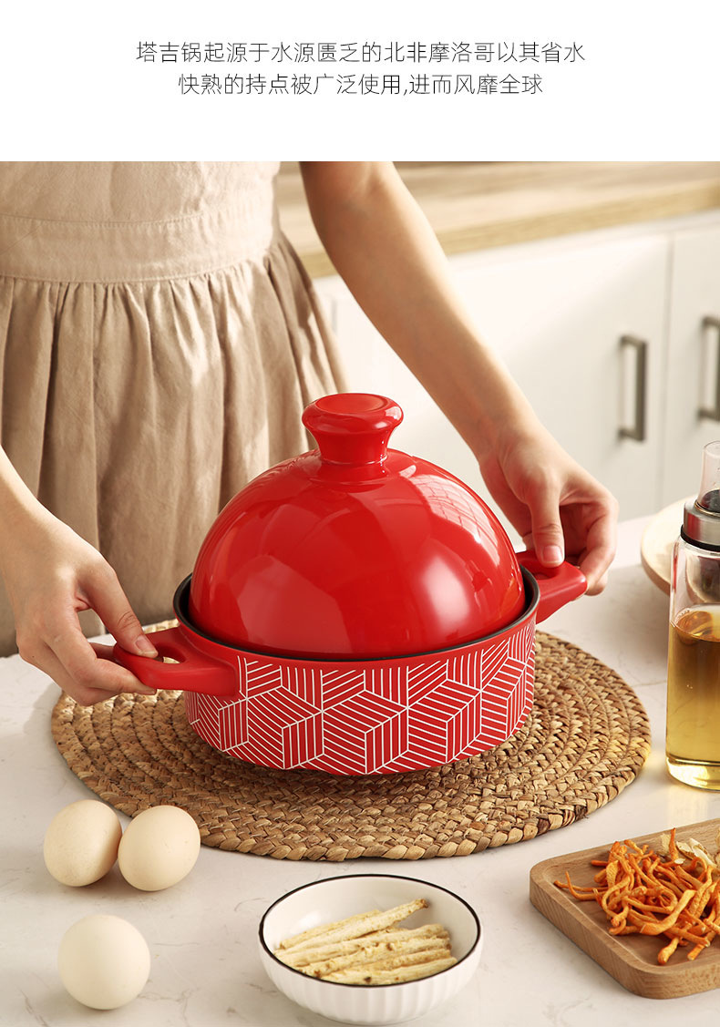 Red clay pot stew pot household gas stove special high-temperature resistant ceramic clay pot 煲仔饭 soup dry boiling pot pic 20