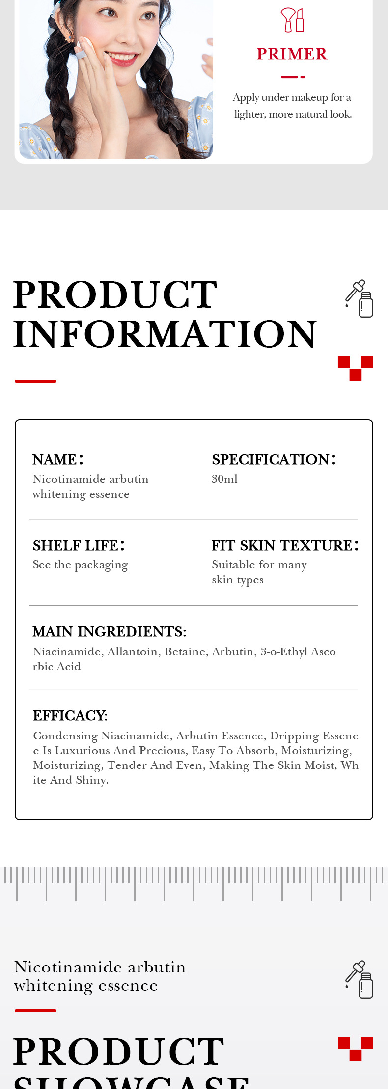 SADOER nicotinamide arbutin brightening skin tone cross-border trade pic 9