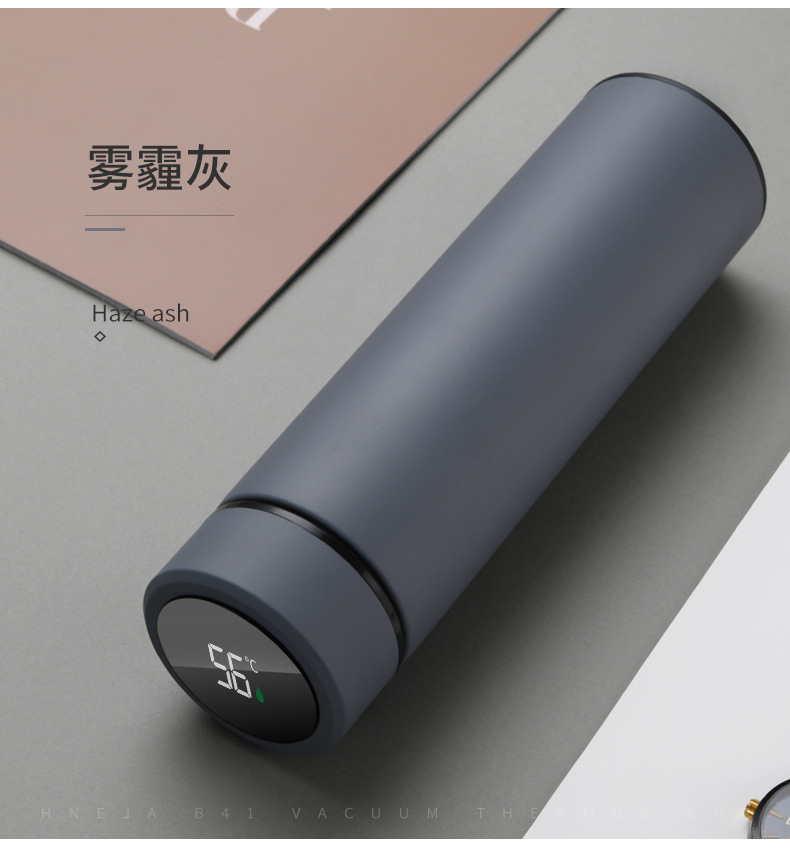不锈钢保温杯智能测温水杯温度显示商务直杯子礼品杯批发贴牌定制详情22