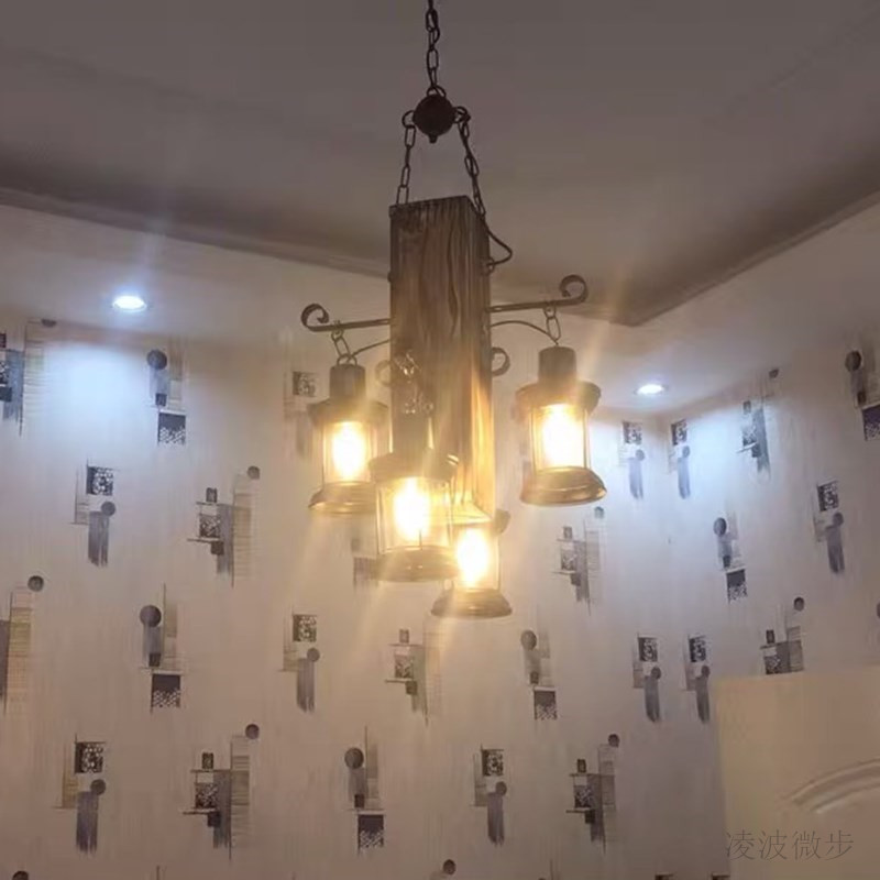 工业风吊灯美式乡村漫网咖啡餐厅酒吧吧台美式吊灯复古吊灯创意灯详情9