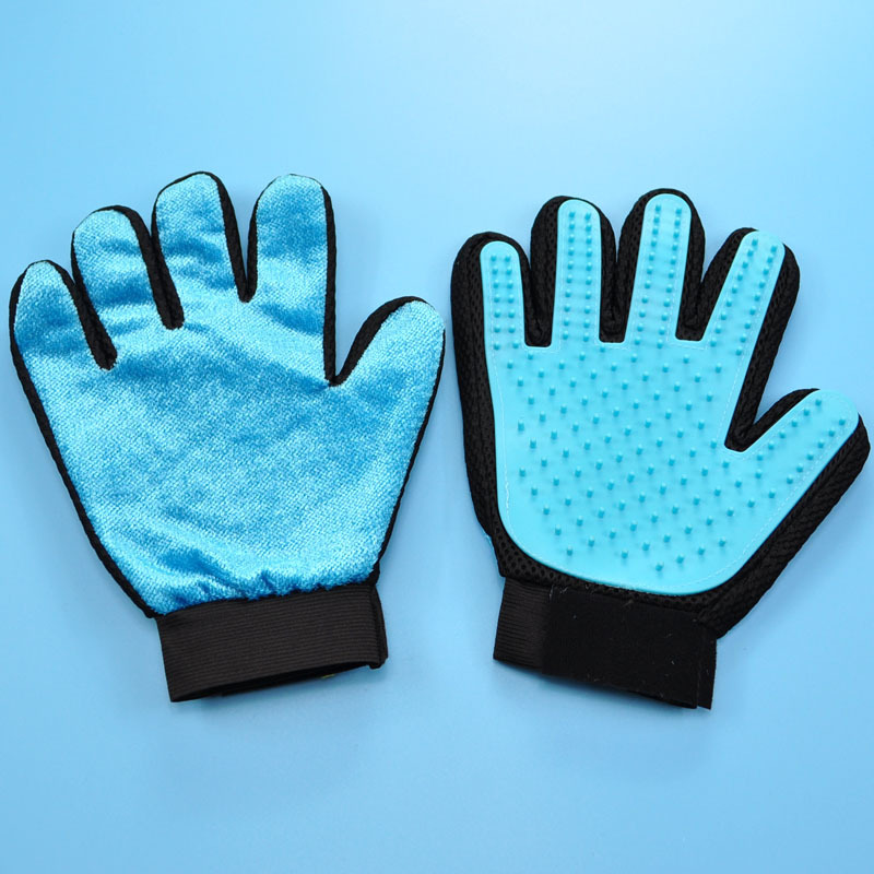 Pet bathing gloves, bathing brush hair removal, massage five-finger silicone gloves, cat and dog cleaning products pic 2