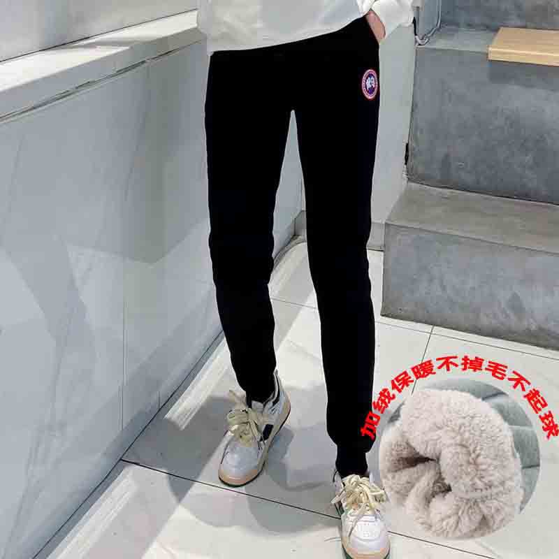 Autumn and winter lambskin sweatpants for women and couples, casual high-waisted cotton chanel-style long pants, loose tight-fitting fleece pants pic 20