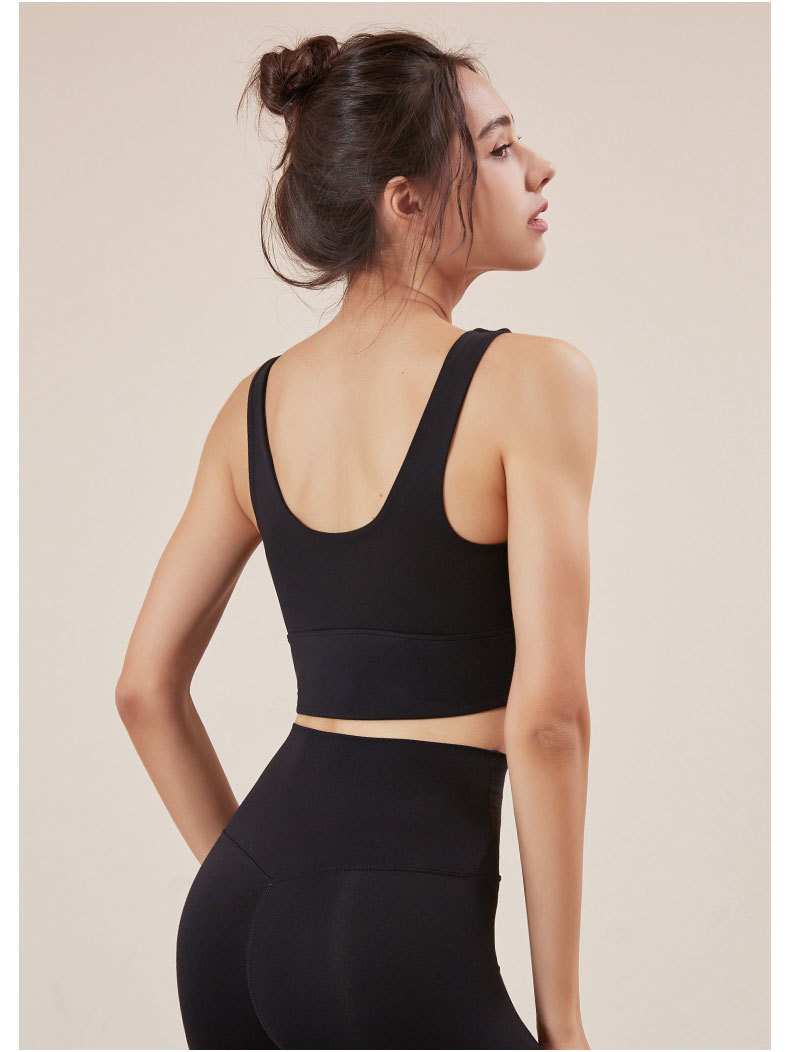 跨境新款莱卡纤维健身运动文胸防震跑步瑜伽背心运动内衣瑜伽服女详情51