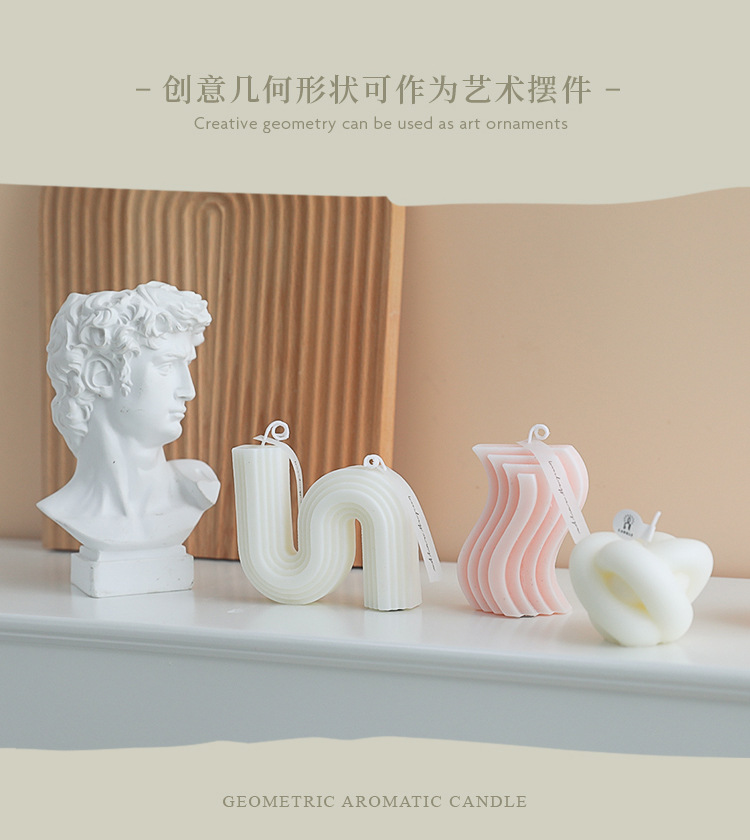 Geometric shape of ins candle aromatherapy ornaments pic 3