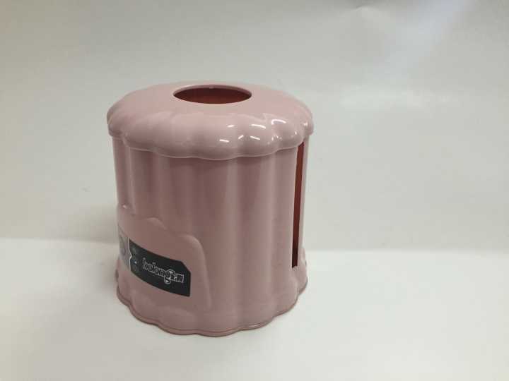 1151 Tissue box, plastic storage box, desktop paper roll, simple and elegant round dual-purpose tissue box pic 1