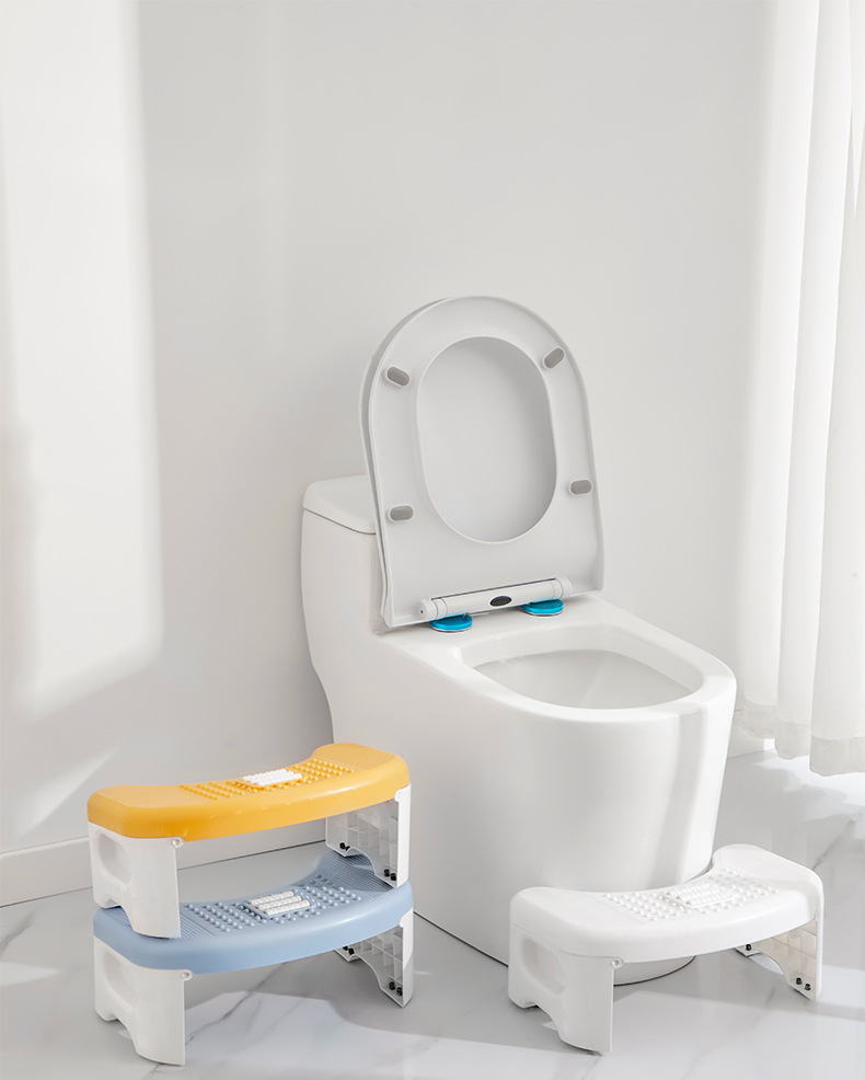 Household folding toilet footrest, children and adults, toilet seat stool, footrest, plastic thickened anti-slip footrest pic 1