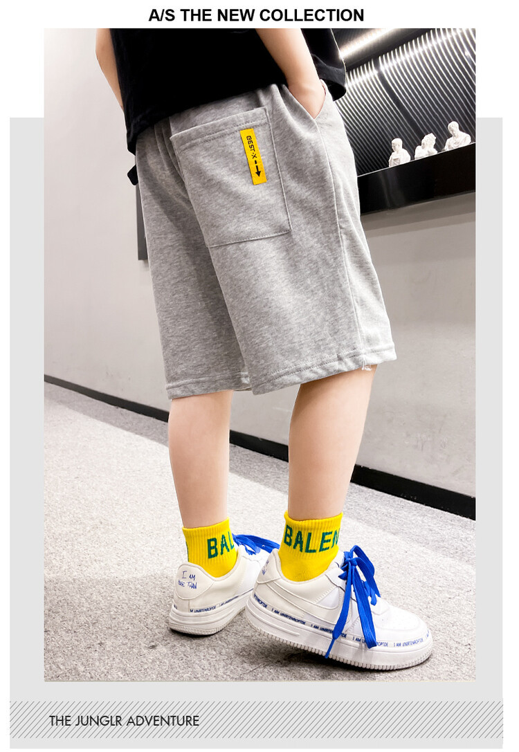 The 2022 new summer loose and stylish cotton capri shorts for boys are a trend of casual summer pants for middle-aged children pic 6
