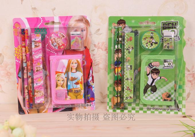 Wholesale of cartoon stationery sets, card suction packaging, coin purses, pencils, rulers, erasers, and student gifts pic 4