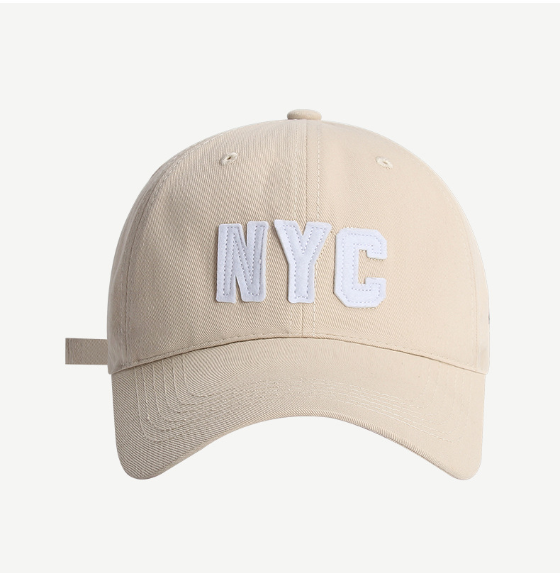 Gorra de béisbol de letras NYC para hombres y mujeres versión coreana de verano de la marca de moda multicolor pato tongue sombrero de pantalla pequeña cara de protección solar sombrero pic 17