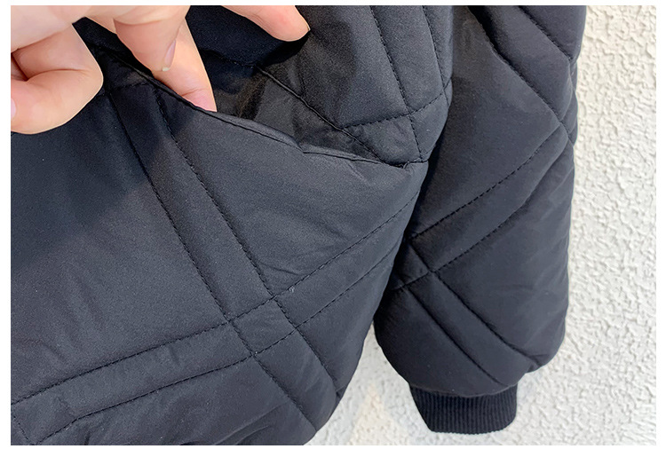 Niños chaquetas ligeras niños guapo otoño 2022 nuevo bebé vestido de béisbol otoño invierno engrosado algodón pic 5