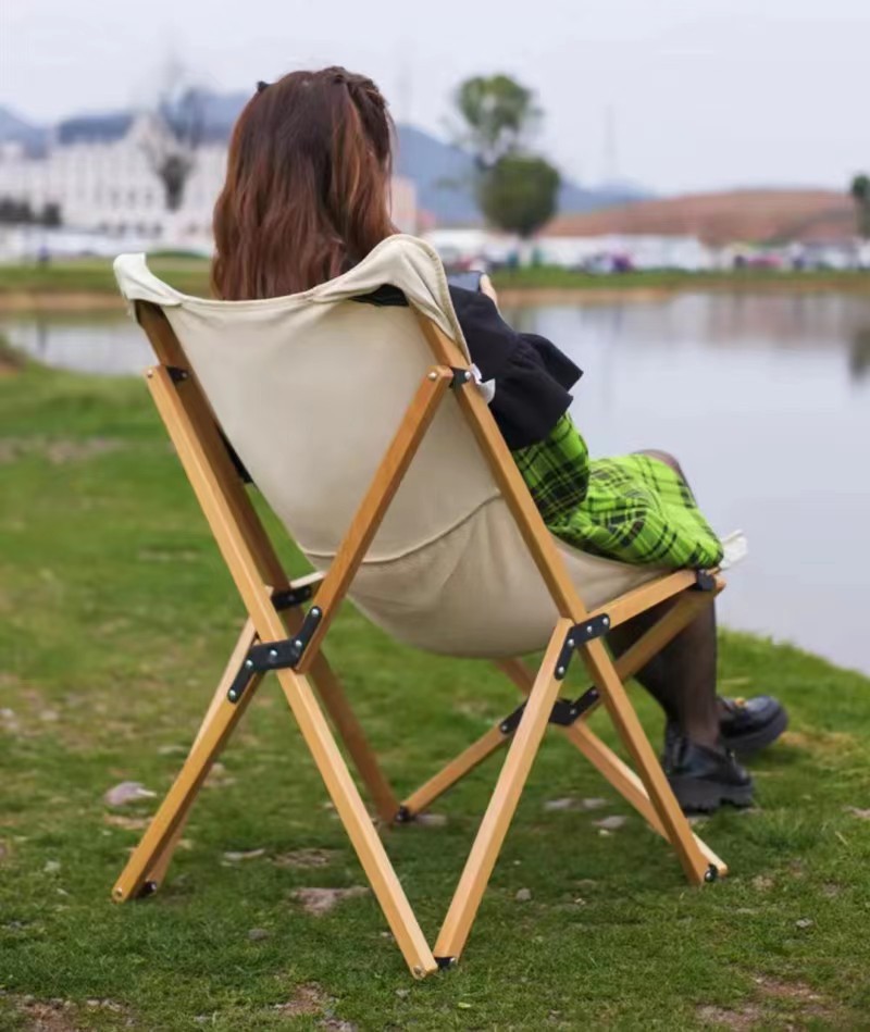 厂家直销户外折叠桌椅套装实木铝合金蛋卷桌野餐露营桌子克米特椅详情25