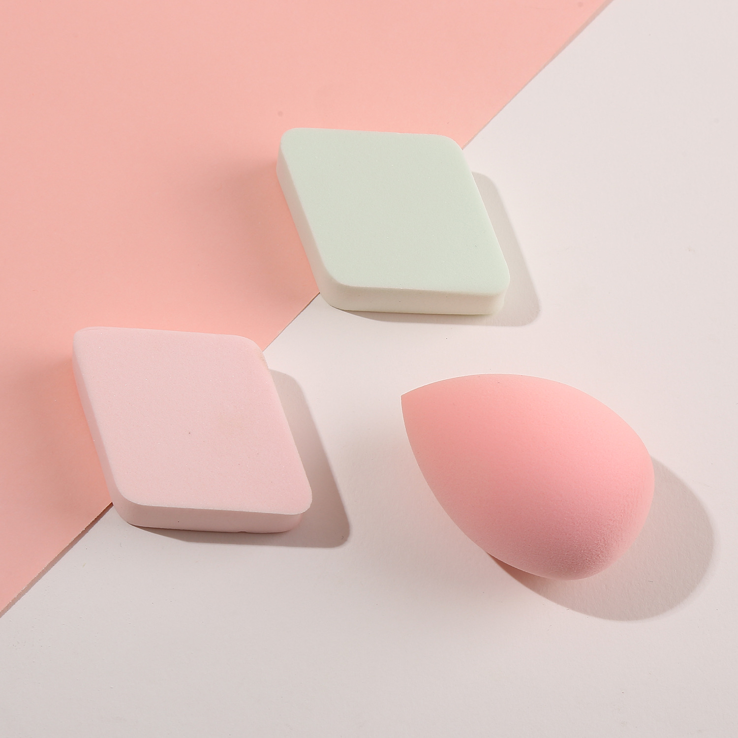 厂家直销批发菱形粉扑海绵水滴粉扑干湿两用加厚气垫彩妆单粉饼详情2