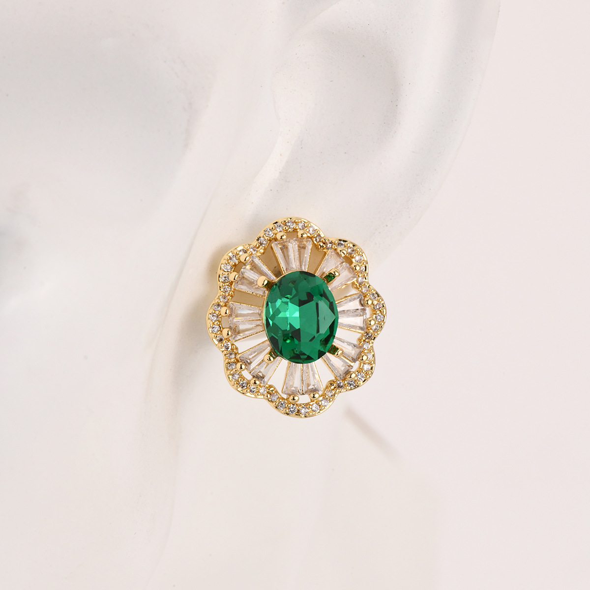 S925银针韩版耳饰批发方形简约小众设计耳钉女淡水珍珠纯铜微镶耳详情17