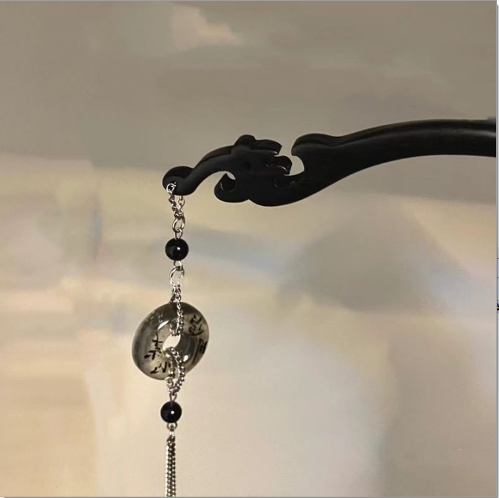 平安扣发簪女高级感步摇流苏盘发簪子古风汉服发饰新中式发钗头饰详情3