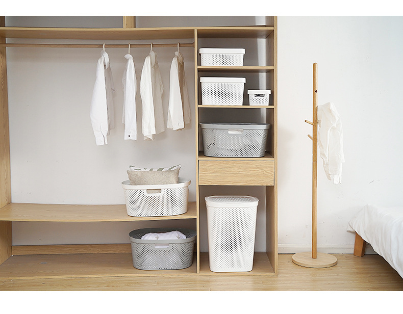 Portable fruit basket, toy and snack basket, large-capacity basket, plastic desktop storage basket, home sorting and sundries frame pic 2