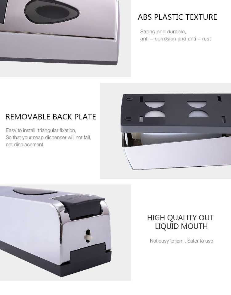 Wall-mounted plastic soap dispenser for the bathroom, manual plastic soap dispenser, water drop manual soap dispenser, 600ML press pic 37