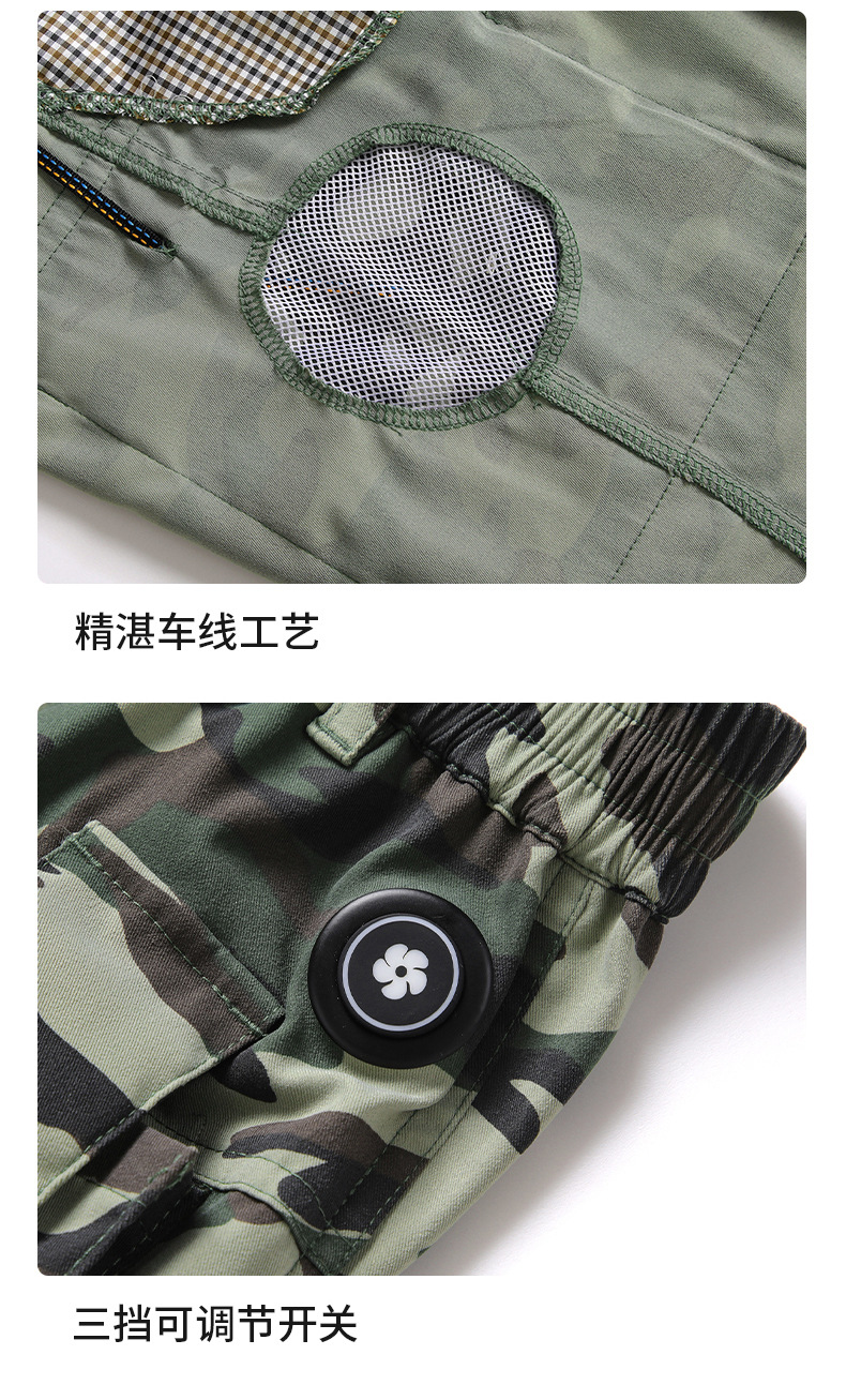 夏季新款降温防暑空调裤户外高温制冷带风扇工装裤劳保电焊工作裤详情27